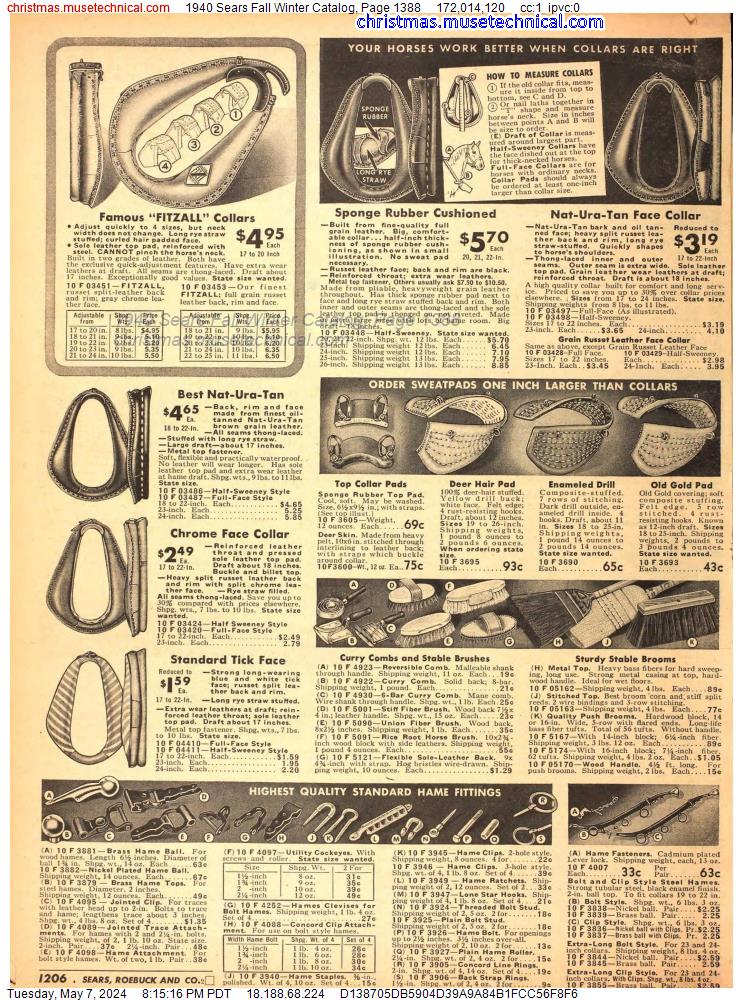 1940 Sears Fall Winter Catalog, Page 1388