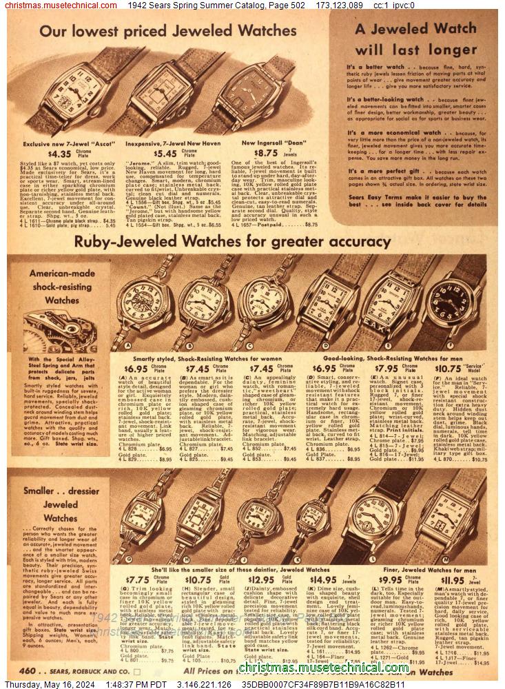 1942 Sears Spring Summer Catalog, Page 502