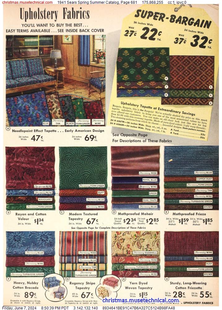 1941 Sears Spring Summer Catalog, Page 681