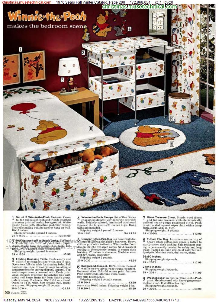 1970 Sears Fall Winter Catalog, Page 200