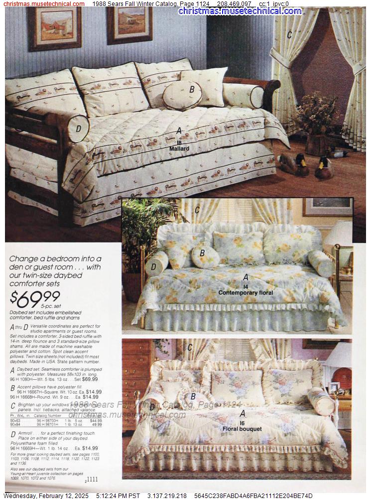 1988 Sears Fall Winter Catalog, Page 1124