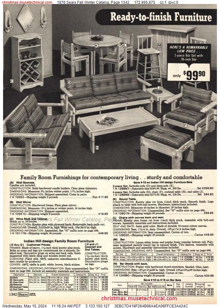 1976 Sears Fall Winter Catalog, Page 1342
