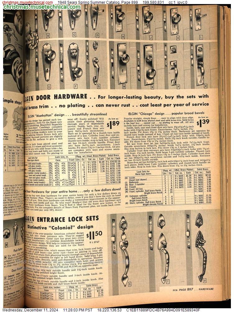 1948 Sears Spring Summer Catalog, Page 899