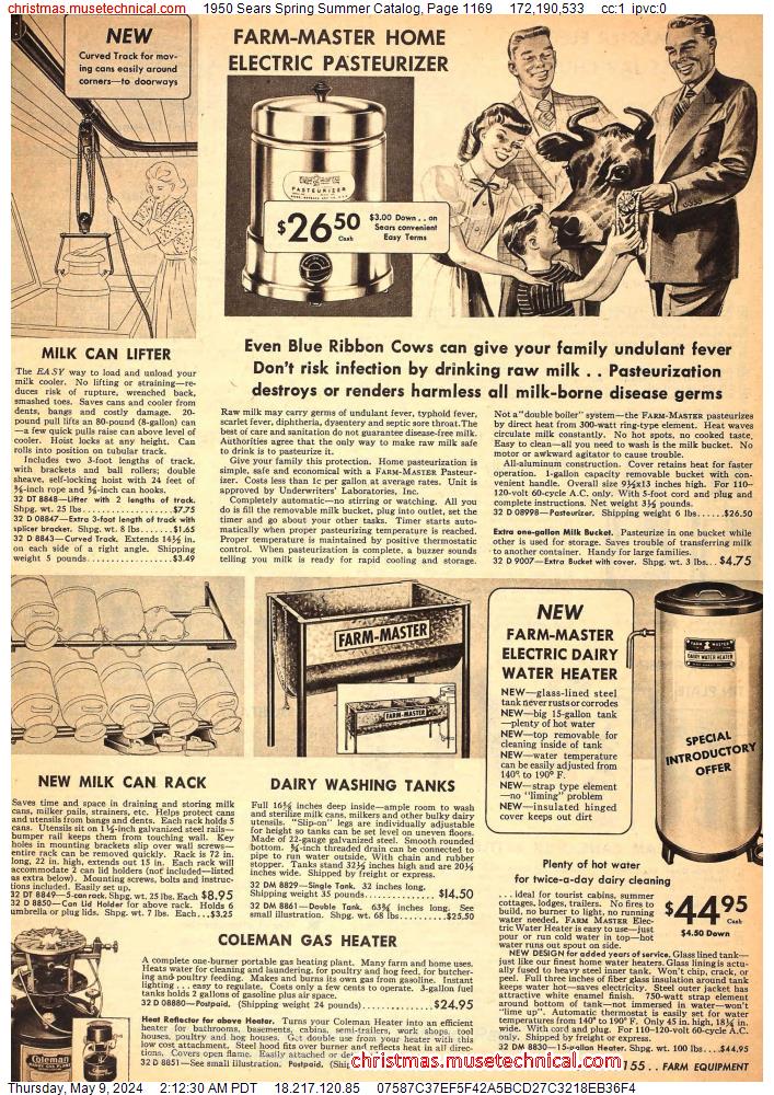 1950 Sears Spring Summer Catalog, Page 1169
