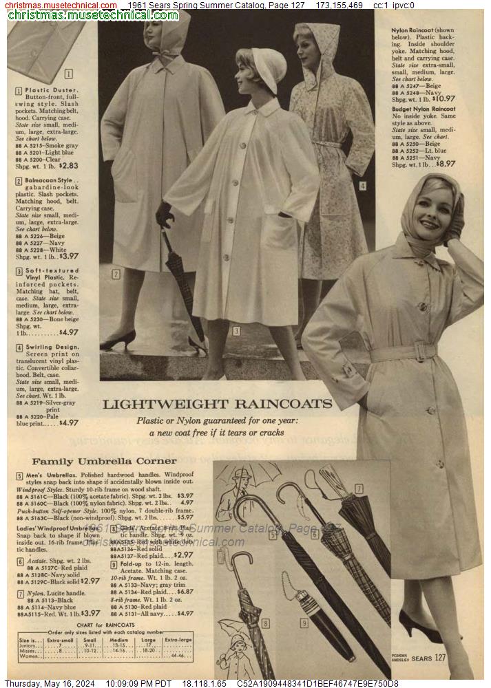 1961 Sears Spring Summer Catalog, Page 127