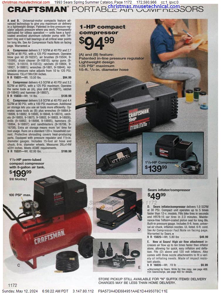 1993 Sears Spring Summer Catalog, Page 1172