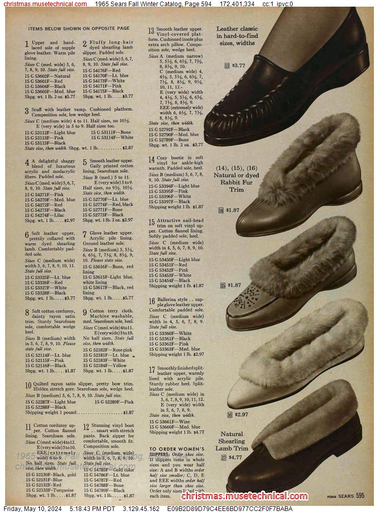 1965 Sears Fall Winter Catalog, Page 594