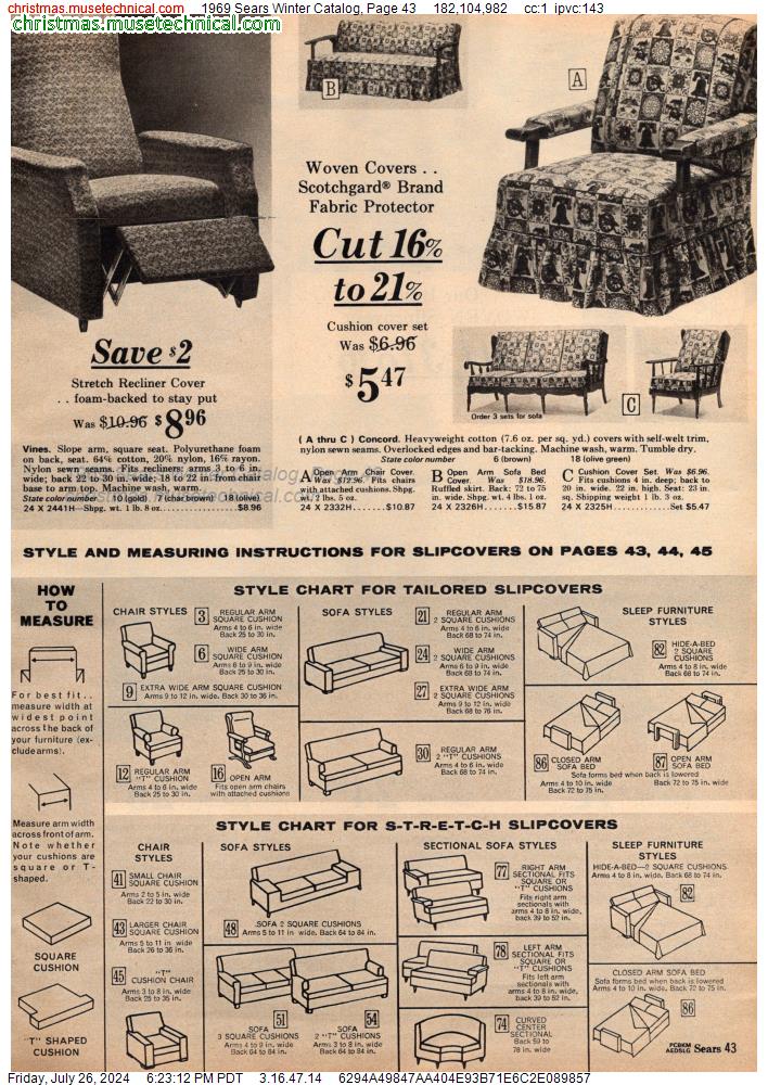 1969 Sears Winter Catalog, Page 43
