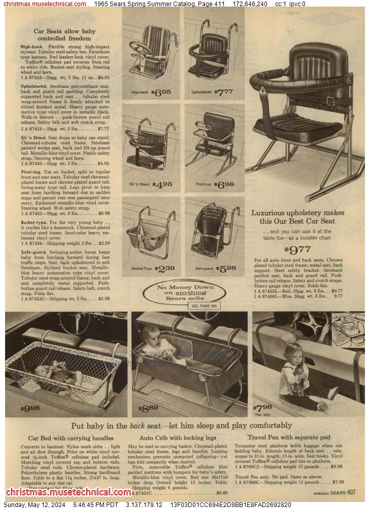 1965 Sears Spring Summer Catalog, Page 411