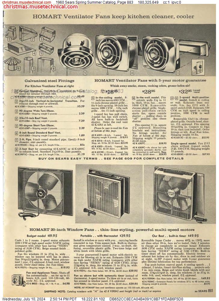 1960 Sears Spring Summer Catalog, Page 883