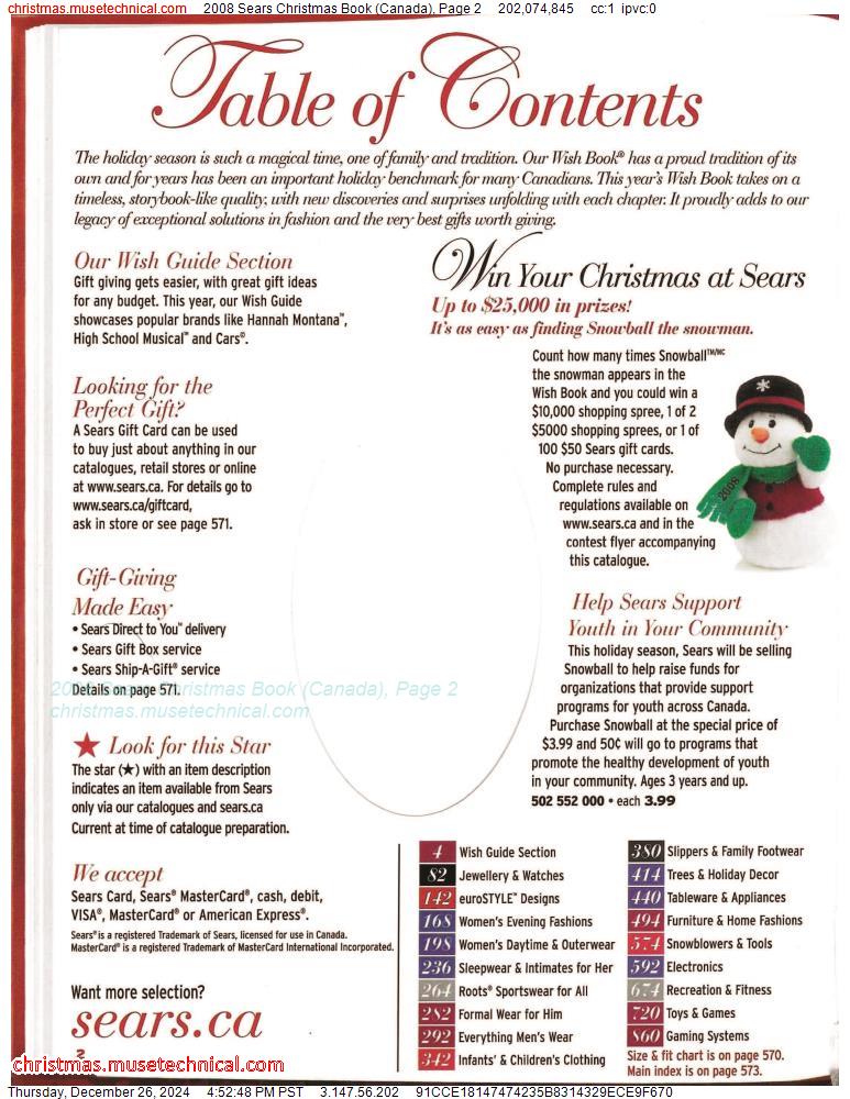 2008 Sears Christmas Book (Canada), Page 2