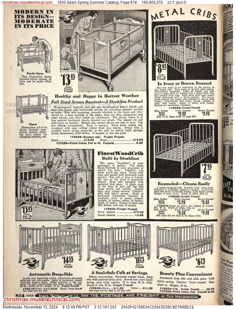 1930 Sears Spring Summer Catalog, Page 618