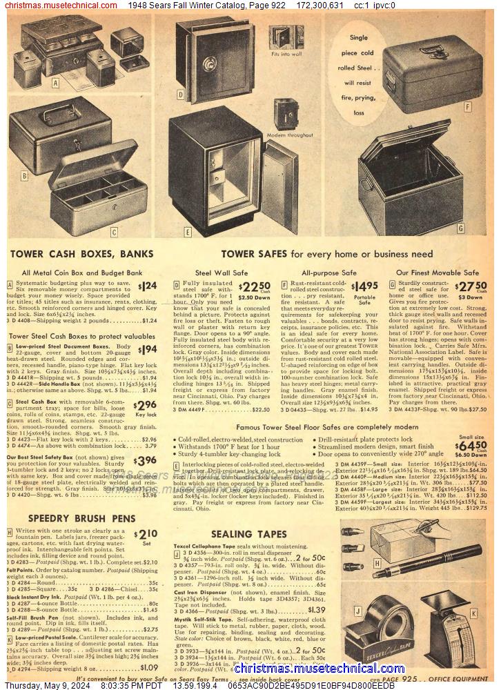 1948 Sears Fall Winter Catalog, Page 922
