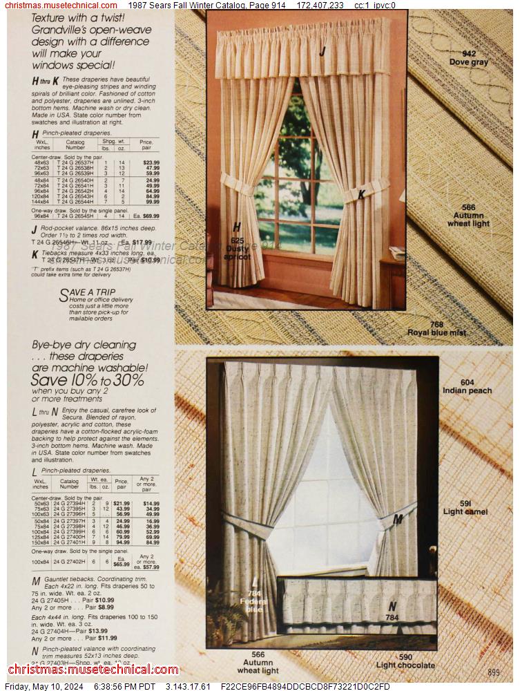 1987 Sears Fall Winter Catalog, Page 914