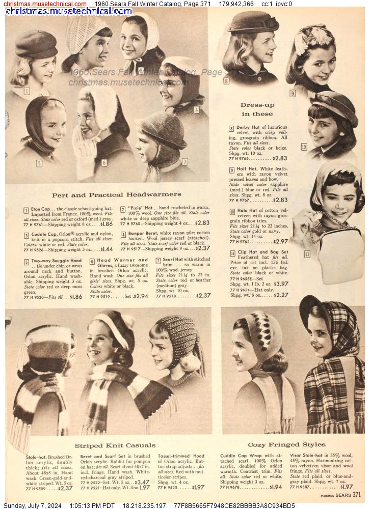 1960 Sears Fall Winter Catalog, Page 371
