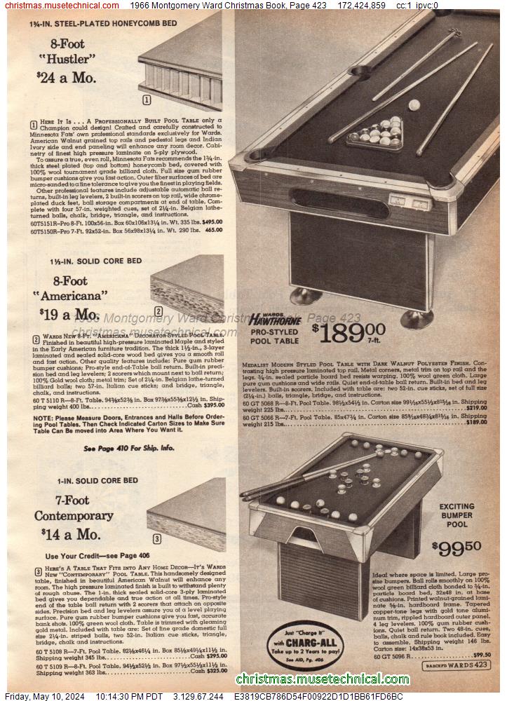 1966 Montgomery Ward Christmas Book, Page 423