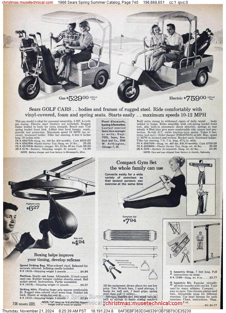 1966 Sears Spring Summer Catalog, Page 740