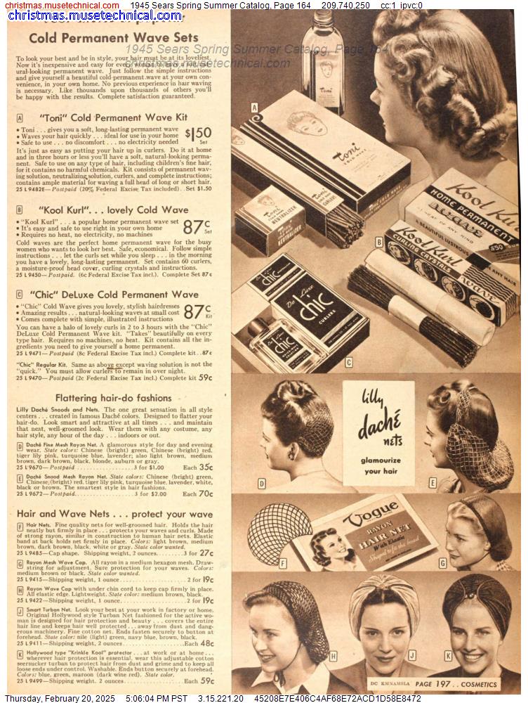 1945 Sears Spring Summer Catalog, Page 164