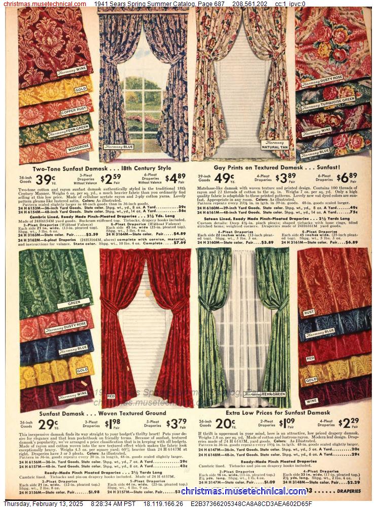 1941 Sears Spring Summer Catalog, Page 687