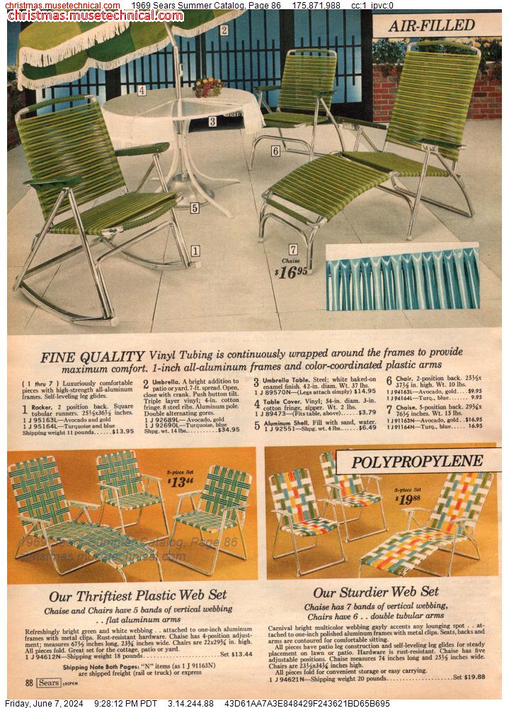 1969 Sears Summer Catalog, Page 86