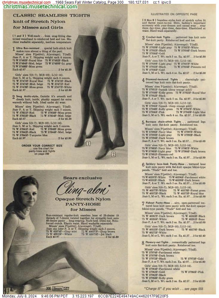 1968 Sears Fall Winter Catalog, Page 300