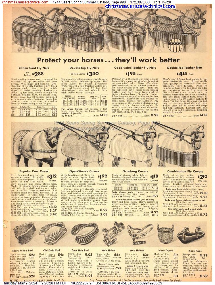 1944 Sears Spring Summer Catalog, Page 990