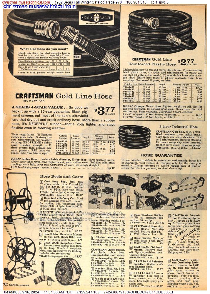 1962 Sears Fall Winter Catalog, Page 970
