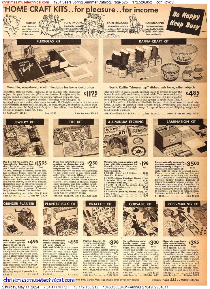 1954 Sears Spring Summer Catalog, Page 525
