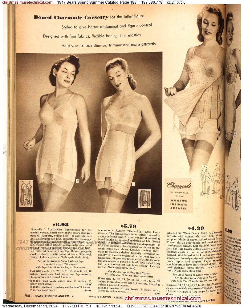 1947 Sears Spring Summer Catalog, Page 188