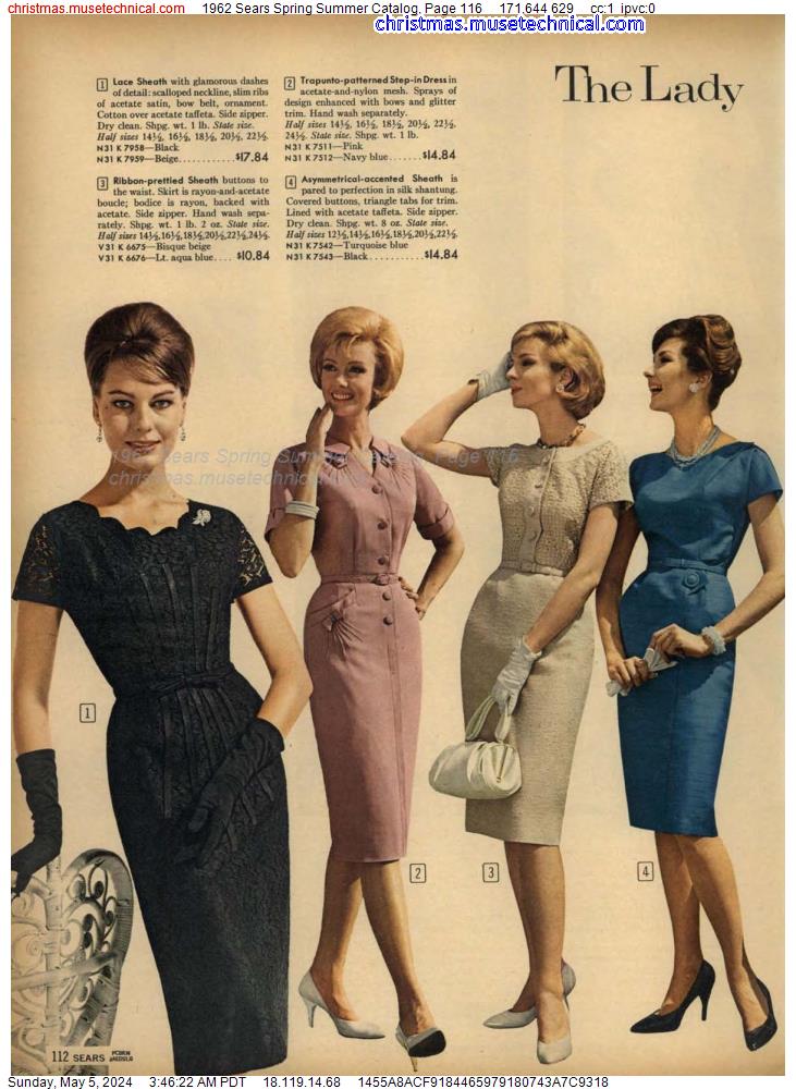 1962 Sears Spring Summer Catalog, Page 116