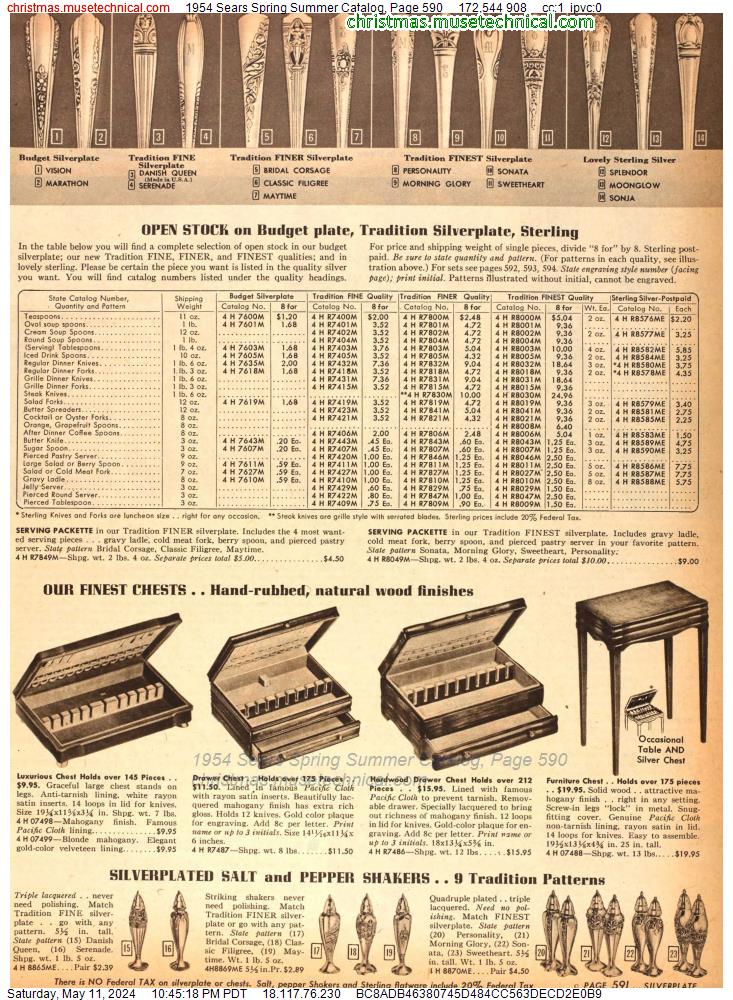 1954 Sears Spring Summer Catalog, Page 590