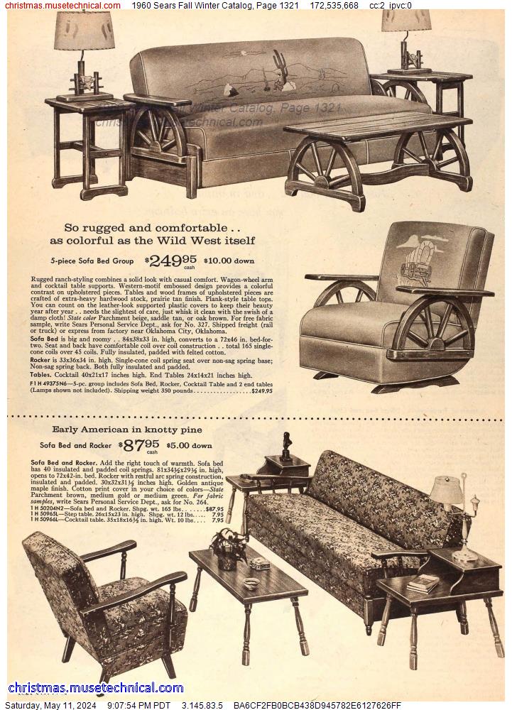 1960 Sears Fall Winter Catalog, Page 1321