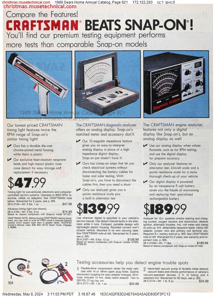 1989 Sears Home Annual Catalog, Page 921