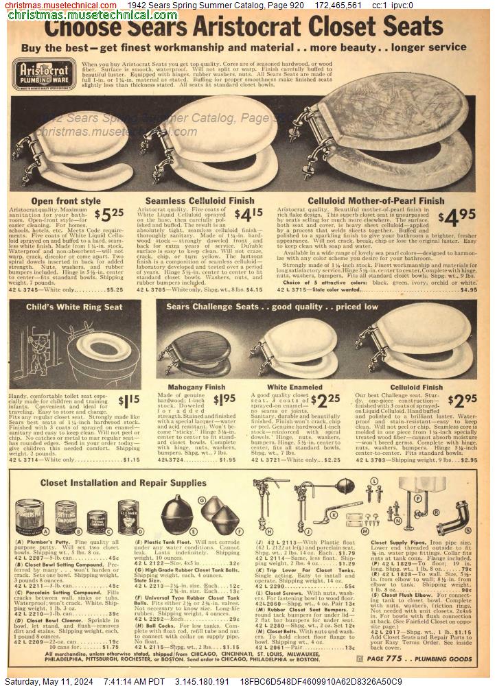 1942 Sears Spring Summer Catalog, Page 920