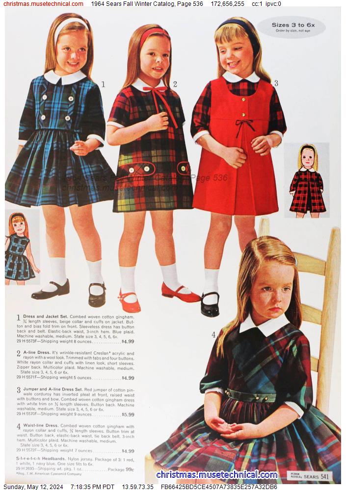 1964 Sears Fall Winter Catalog, Page 536