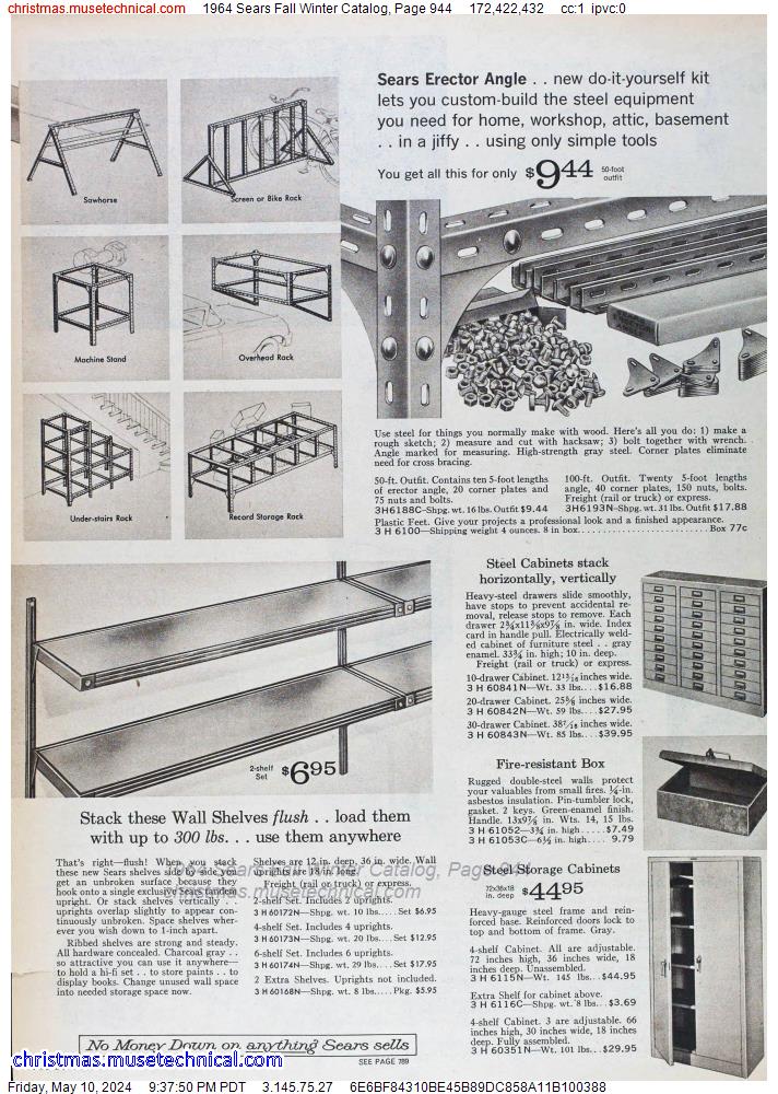 1964 Sears Fall Winter Catalog, Page 944