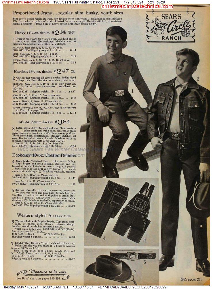 1965 Sears Fall Winter Catalog, Page 251