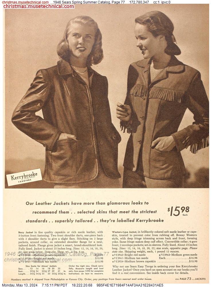1946 Sears Spring Summer Catalog, Page 77