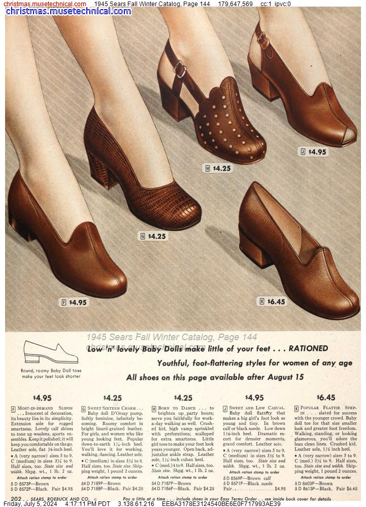 1945 Sears Fall Winter Catalog, Page 144