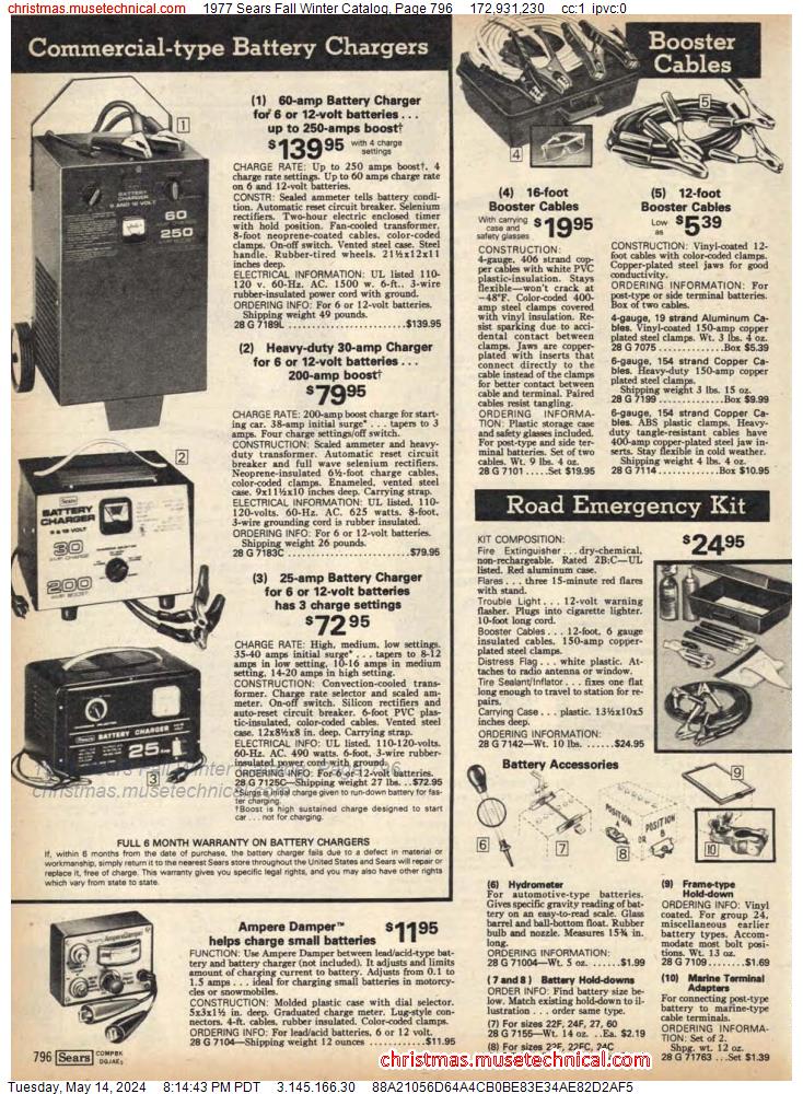 1977 Sears Fall Winter Catalog, Page 796