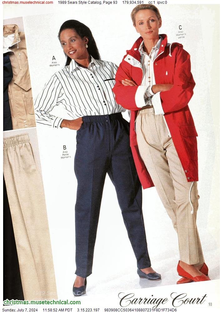 1989 Sears Style Catalog, Page 93