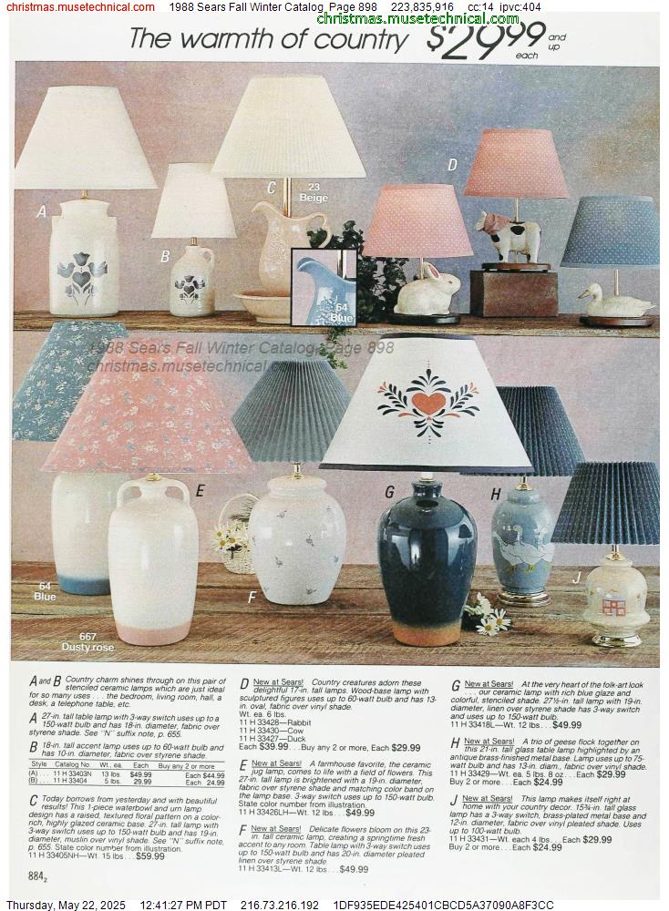 1988 Sears Fall Winter Catalog, Page 898