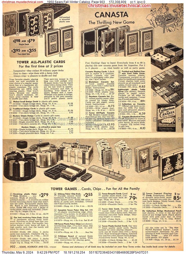 1950 Sears Fall Winter Catalog, Page 903