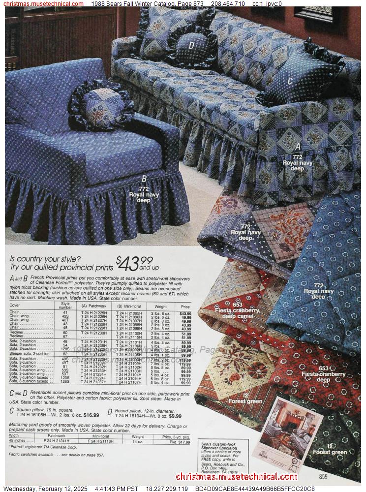 1988 Sears Fall Winter Catalog, Page 873