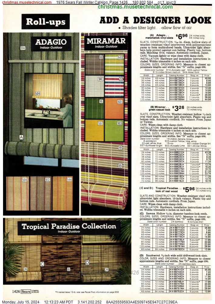 1976 Sears Fall Winter Catalog, Page 1426