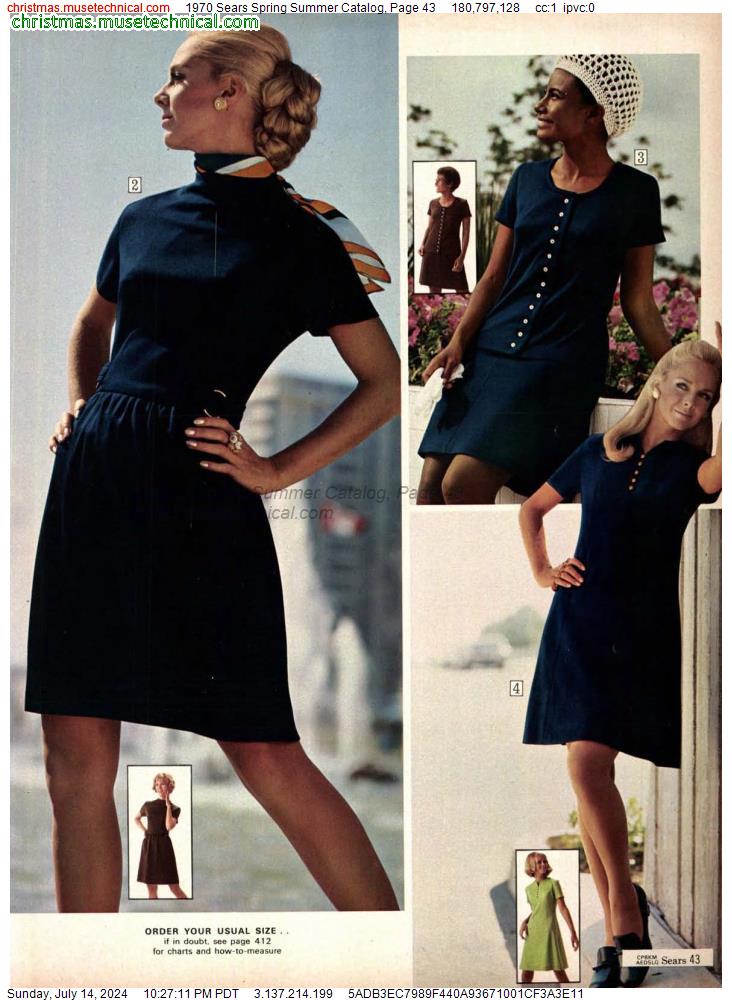 1970 Sears Spring Summer Catalog, Page 43