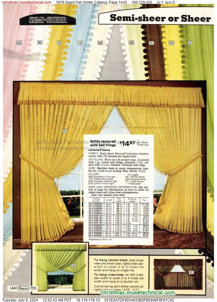 1976 Sears Fall Winter Catalog, Page 1440