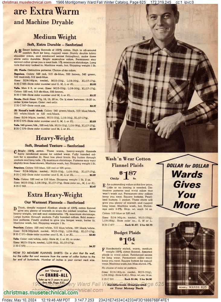 1966 Montgomery Ward Fall Winter Catalog, Page 625
