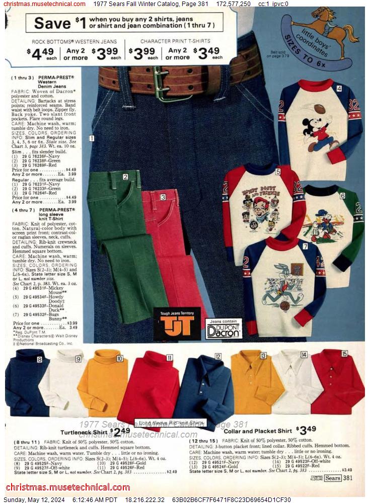 1977 Sears Fall Winter Catalog, Page 381