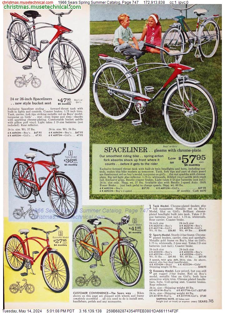 1966 Sears Spring Summer Catalog, Page 747